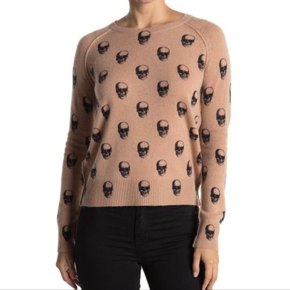 Skull cashmere sweater with skulls! - Picture 1 of 8